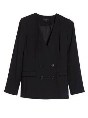 J. Crew French Girl Blazer Jacket Relaxed Fit Double Breasted Coat Preppy Office